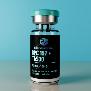 BPC-157 and TB-500 blend peptide vial by PeptideVerse – research peptide combination product image